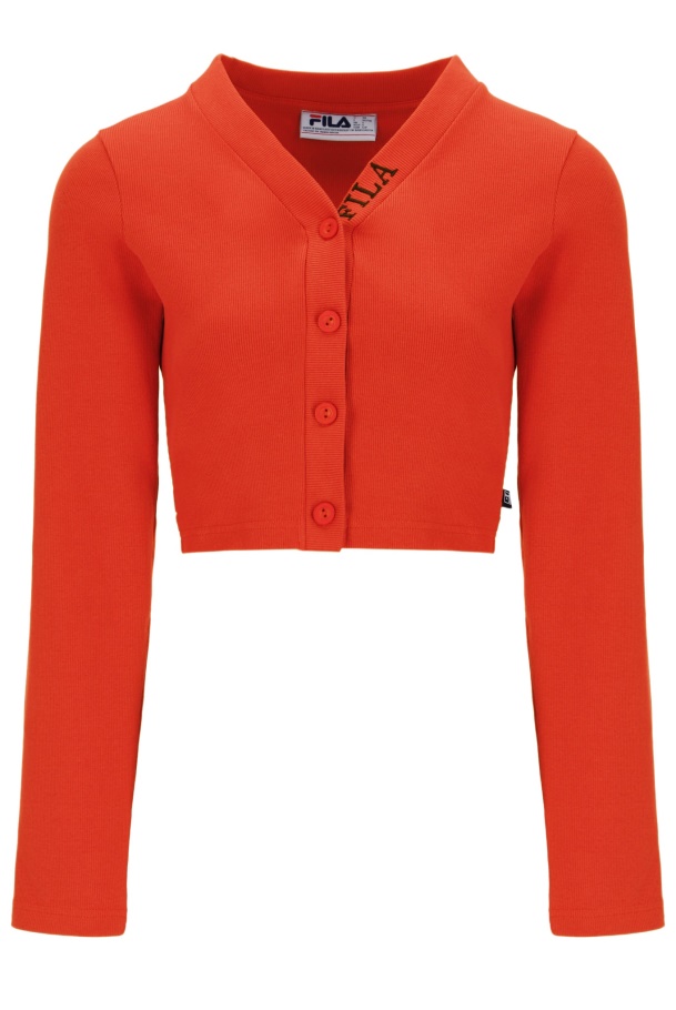 Cardigã Feminino Fila Zara Com Corte Canelado Grosso