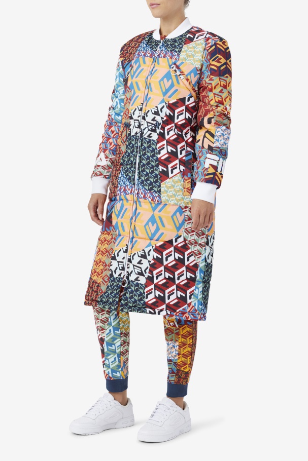 Casaco Estampado Oceano/amarelo/branco Fila Joanna