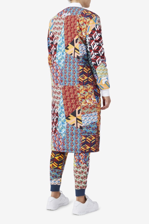 Casaco Estampado Oceano/amarelo/branco Fila Joanna