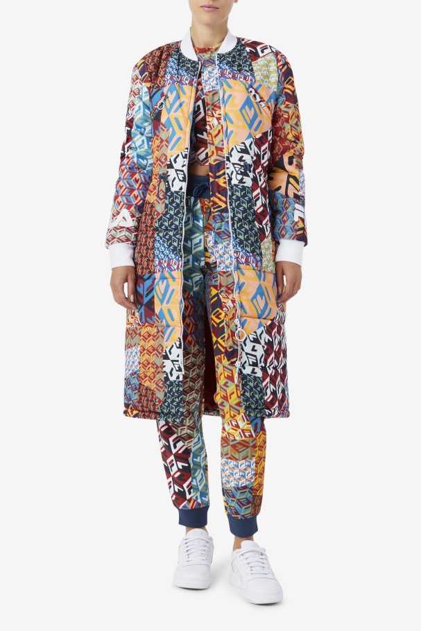 Casaco Estampado Oceano/amarelo/branco Fila Joanna