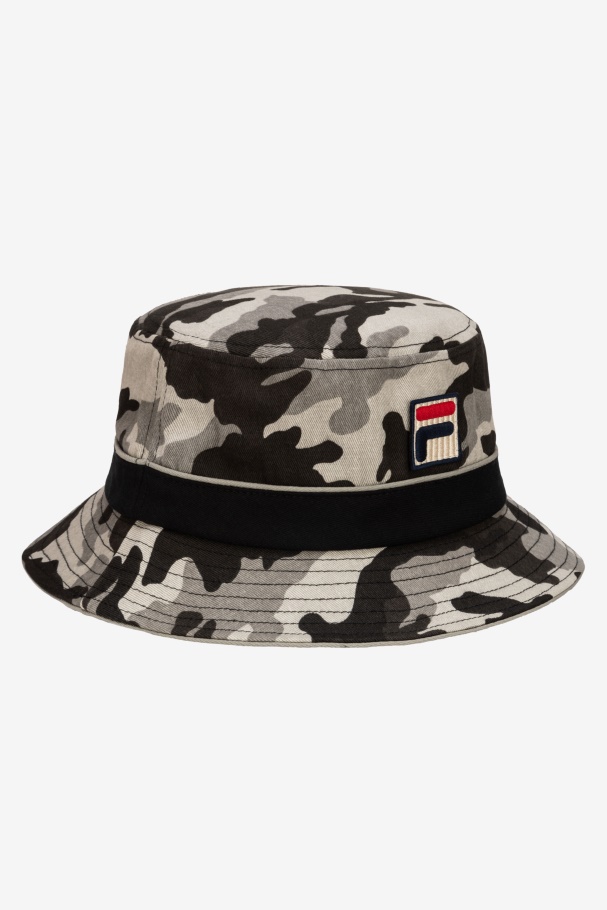 Chapéu Bucket Camo Preto Camo Fila