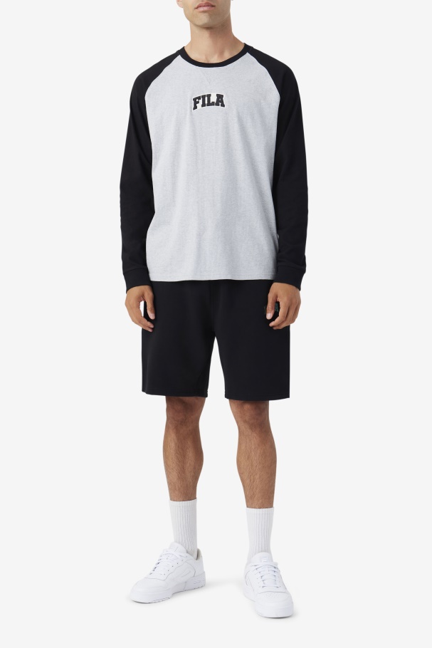 Chet Raglan Tee Fila Cinza Claro Marl/preto