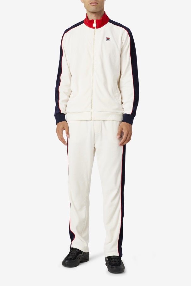 Cima Velour Jacket Fila Gardenia/red/peacoat