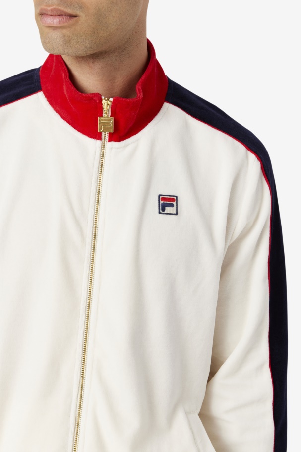Cima Velour Jacket Fila Gardenia/red/peacoat