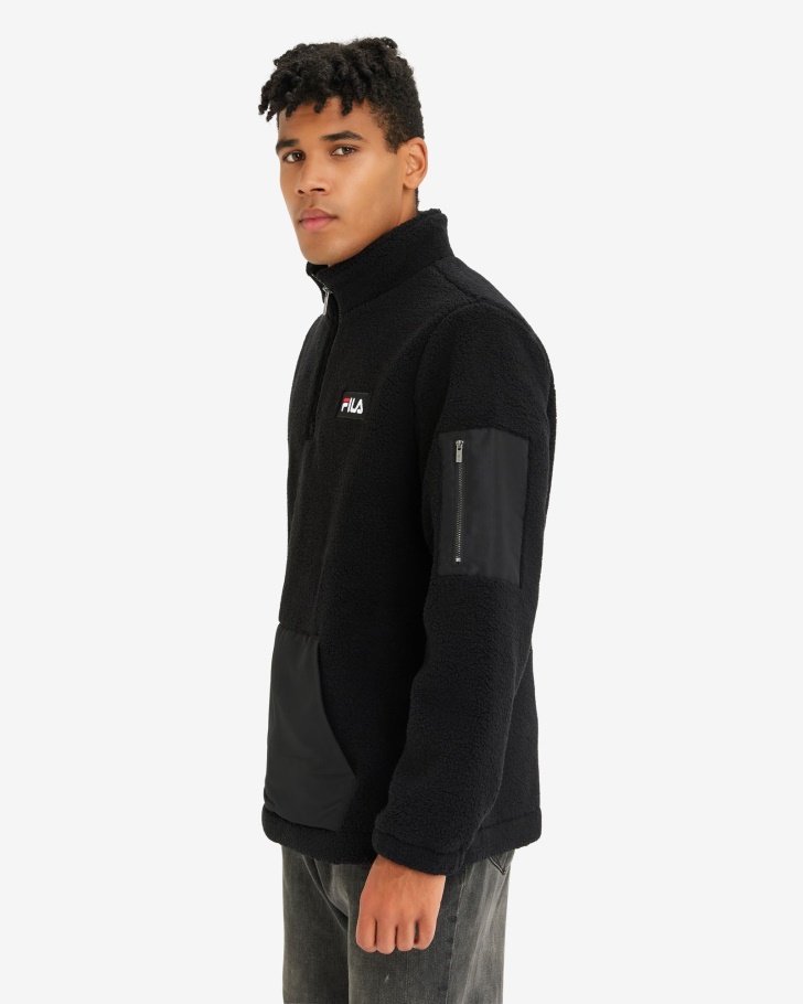 Cole Teddy Qtr Zip Masculino Fila Preto