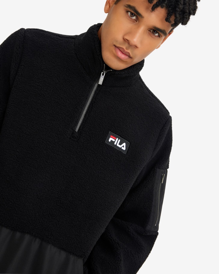 Cole Teddy Qtr Zip Masculino Fila Preto