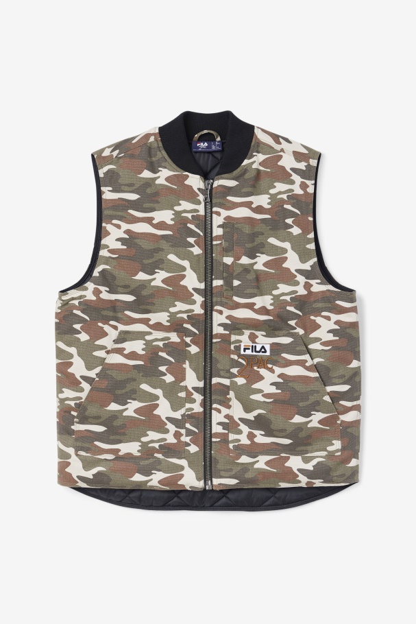 Colete Fila Camo Print/preto 2pac
