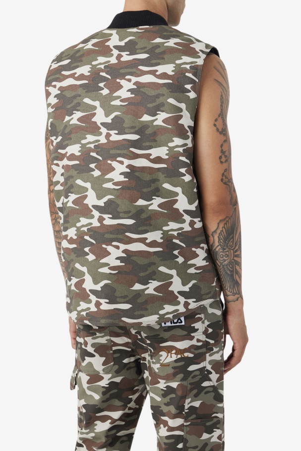 Colete Fila Camo Print/preto 2pac