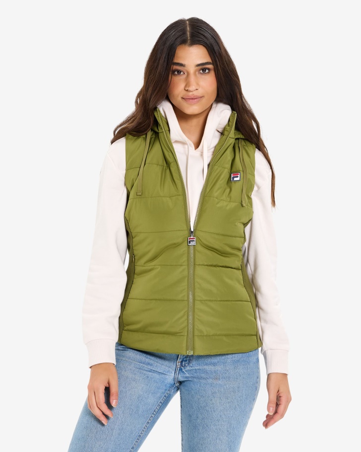 Colete Iranga Puff Feminino Olive Fila