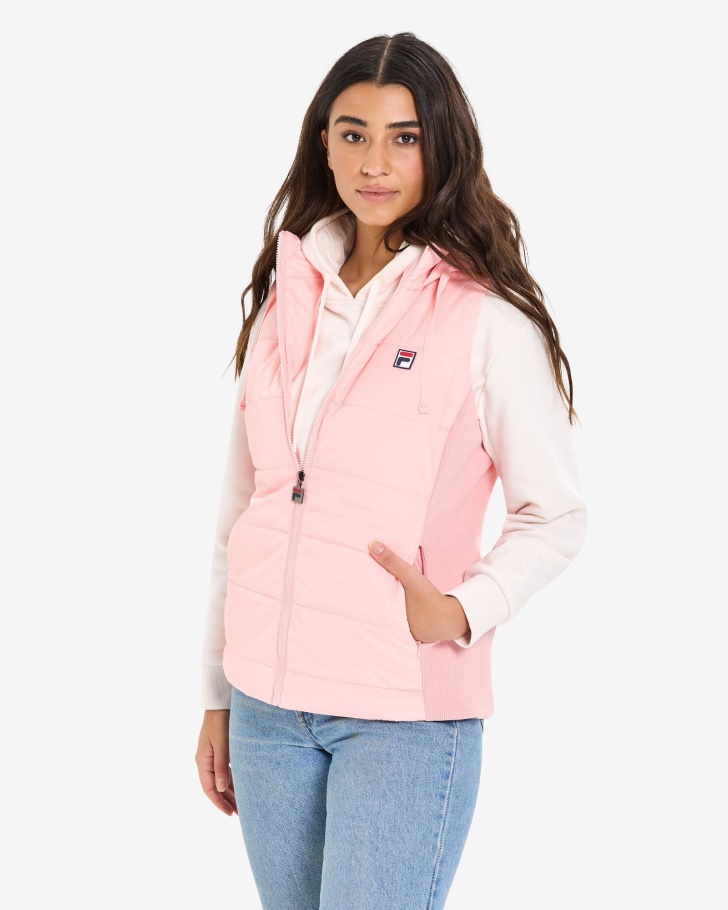 Colete Puff Iranga Feminino Fila Rosa Claro