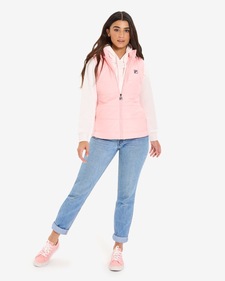 Colete Puff Iranga Feminino Fila Rosa Claro