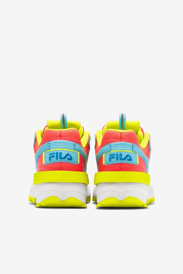 Coral Ardente/amarelo/peixe Azul Disruptor Feminino 2 Exp Fila