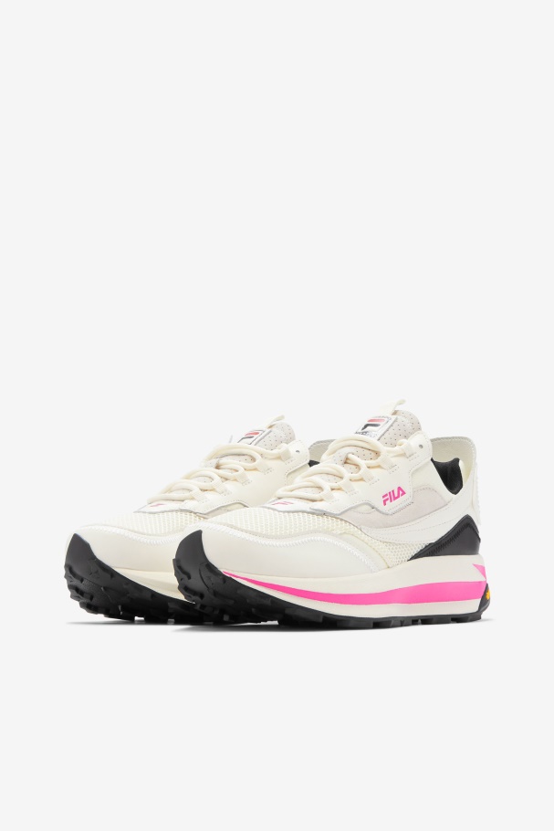 Corredor R1 Feminino X Barneys Fila Branco/rosa Glo/preto