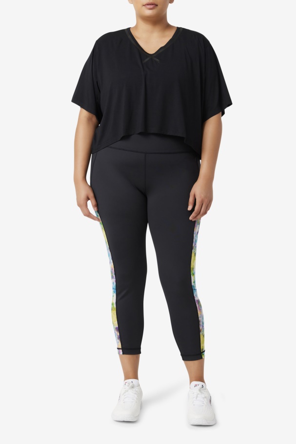 Cropped Preto Fila Fi-lux Hi-low