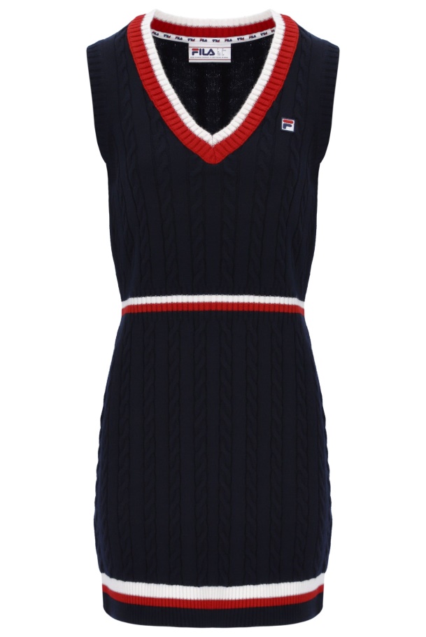 Darian Fashion Suéter Vestido De Malha Fila