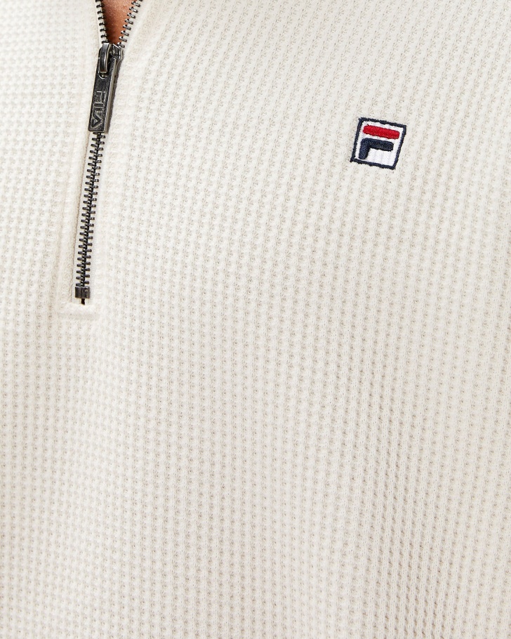 Distintivo Masculino Fila 20 Qtr Zip Creme De Coco