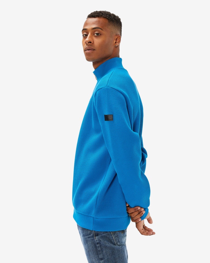 Distintivo Masculino Mykonos Azul 20 Qtr Zip Fila