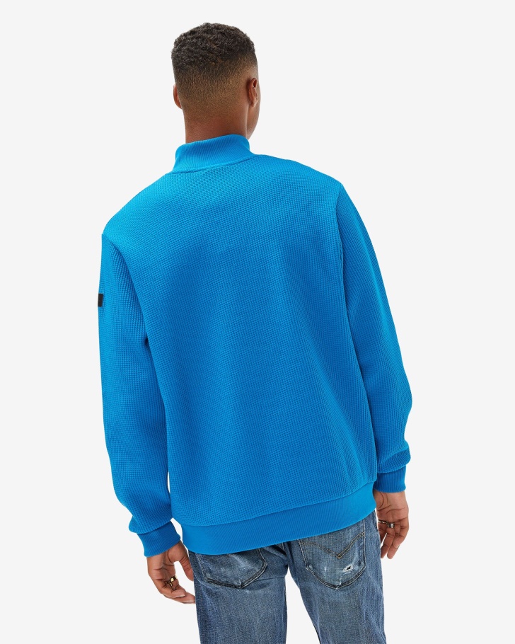 Distintivo Masculino Mykonos Azul 20 Qtr Zip Fila