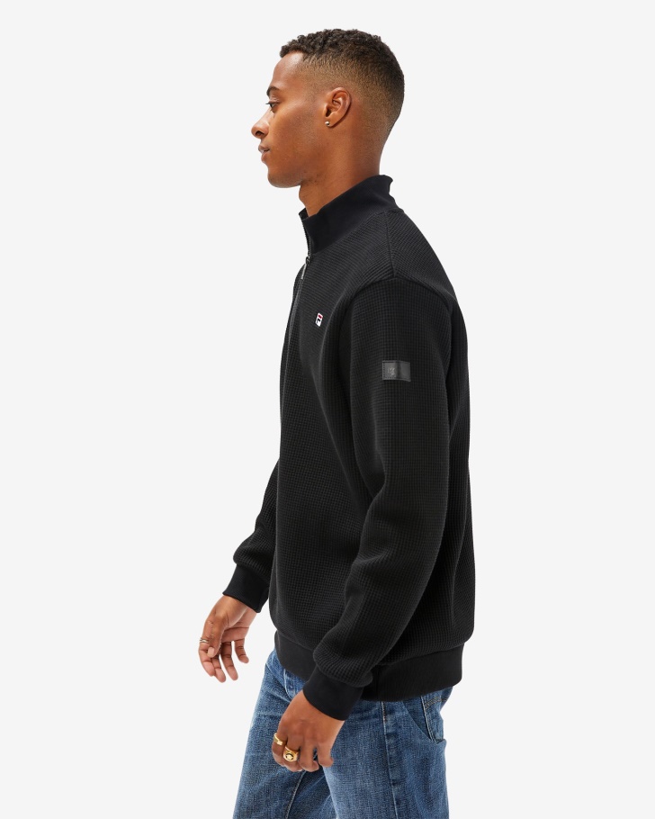 Distintivo Masculino Preto 20 Qtr Zip Fila
