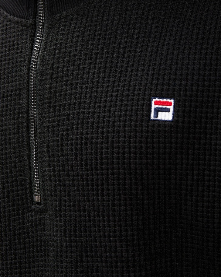 Distintivo Masculino Preto 20 Qtr Zip Fila