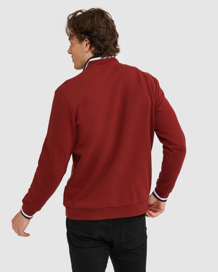 Distintivo Masculino Qtr Zip Fila Tijolo