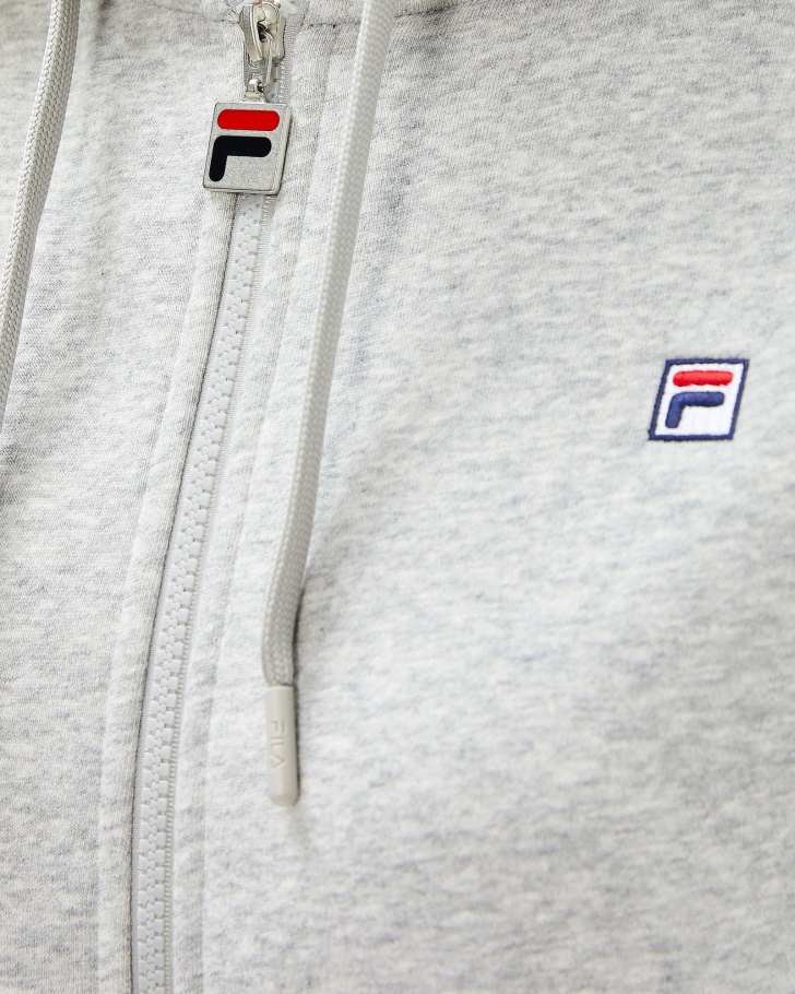 Distintivo Unissex 20 Zip Capuz Prata Marle Fila