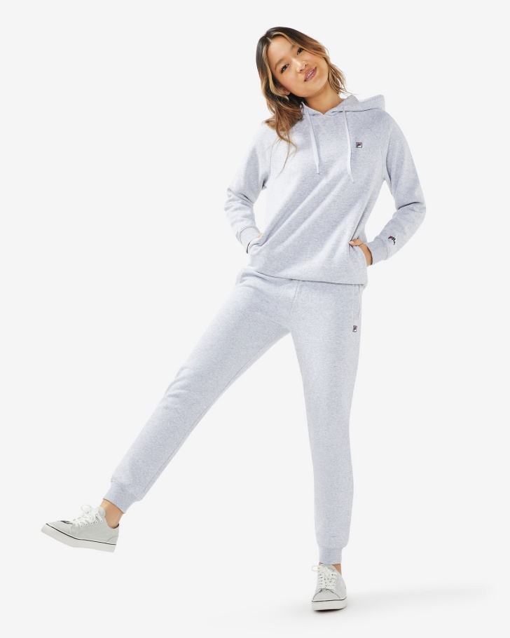 Distintivo Unissex 30 Hood Fila Cinza Claro Marle