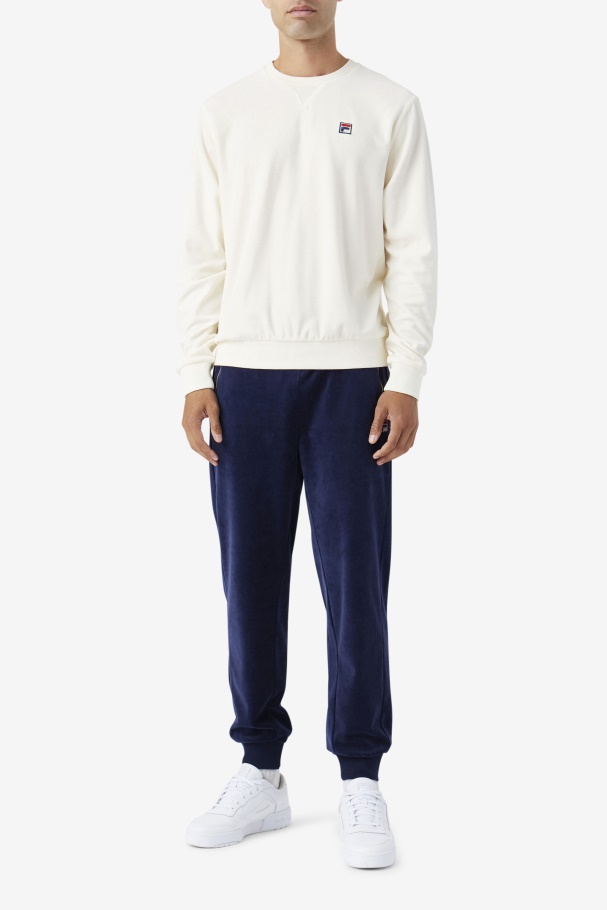 Earl Velour Crew Egret Fila