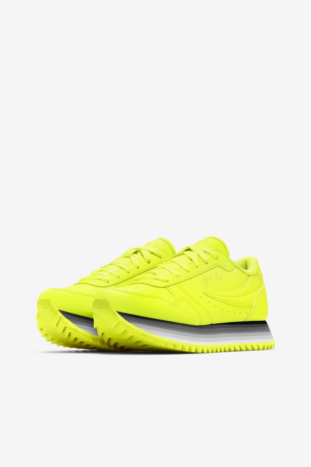 Faixa Orbital Feminina Fila Amarelo/preto/branco Brilhante