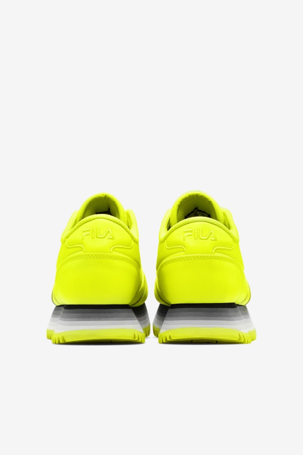 Faixa Orbital Feminina Fila Amarelo/preto/branco Brilhante