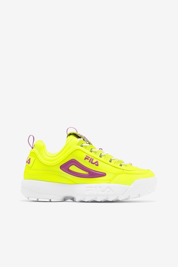 Feminino Disruptor 2 Premium Amarelo/flor Orquídea/fila Branco