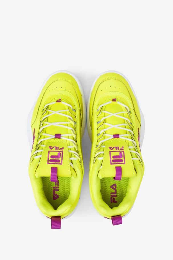 Feminino Disruptor 2 Premium Amarelo/flor Orquídea/fila Branco
