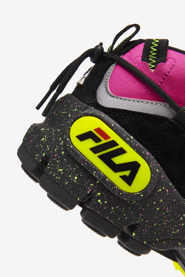 Feminino Grant Hill 1 X Trailpacer Rosa Brilho/preto/amarelo Fila