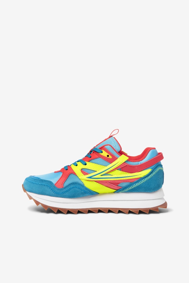 Feminino Sandenal Orbit Fila Bluefish/amarelo/coral Ardente