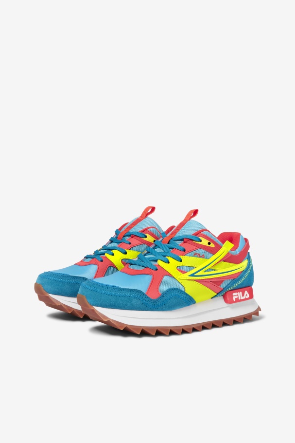 Feminino Sandenal Orbit Fila Bluefish/amarelo/coral Ardente