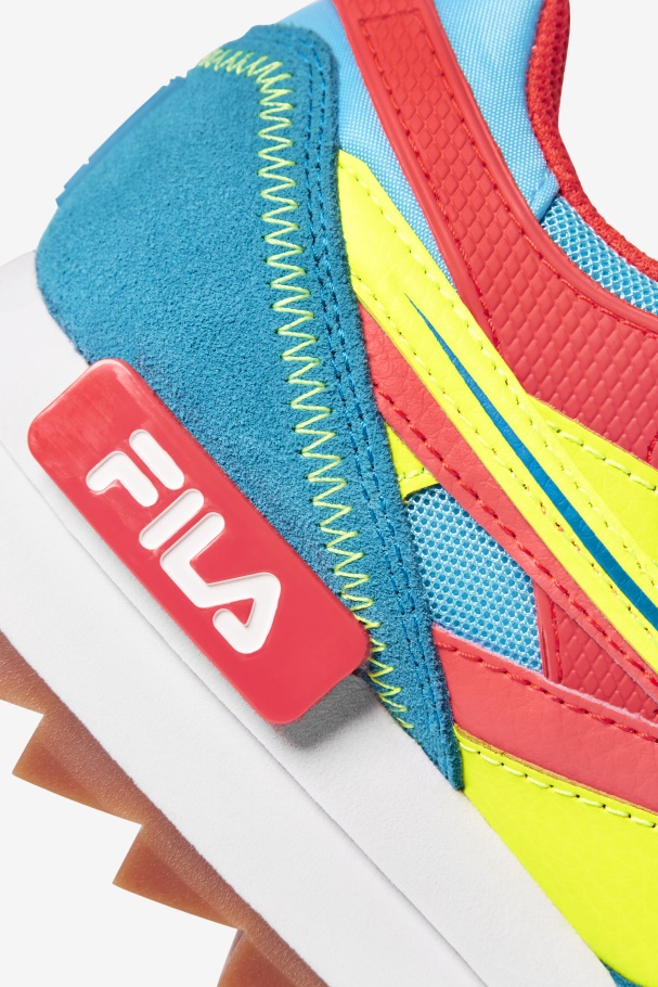 Feminino Sandenal Orbit Fila Bluefish/amarelo/coral Ardente