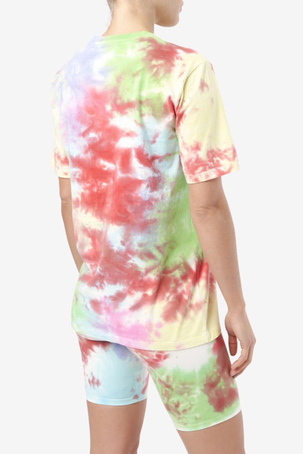Fila Alivia Tie Dye Tee Verde/branco/pervinca/vermelho