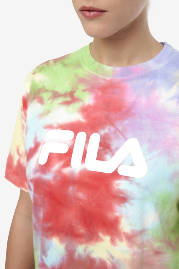 Fila Alivia Tie Dye Tee Verde/branco/pervinca/vermelho