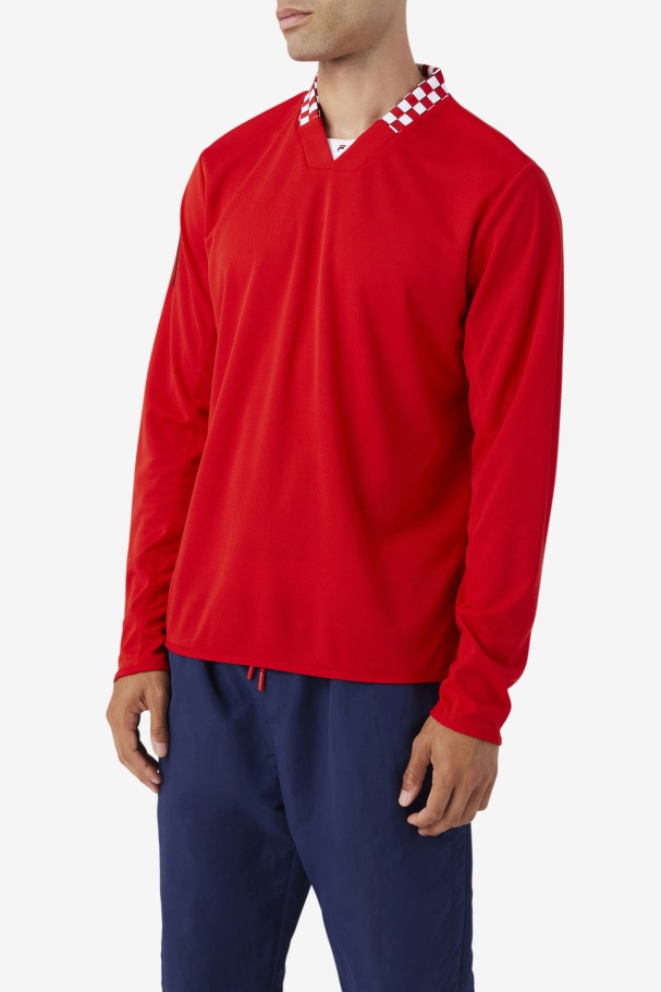 Fila Bevans Park Camiseta Manga Longa Vermelha