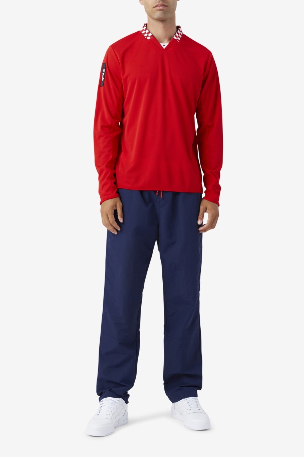 Fila Bevans Park Camiseta Manga Longa Vermelha