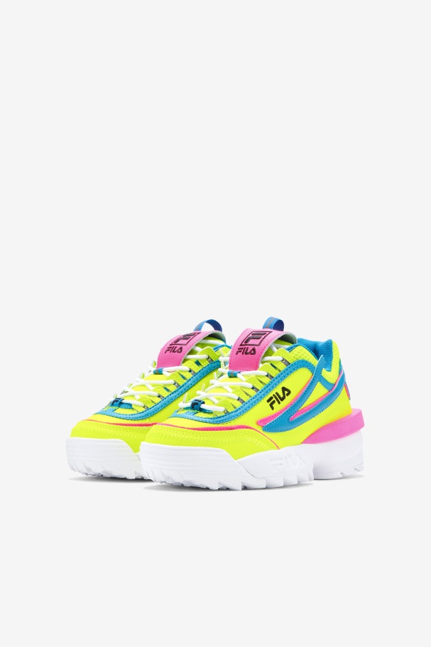 Fila Big Kids\ Disruptor 2 Exp Amarelo/atômico Azul/rosa