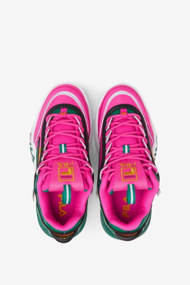 Fila Big Kids\ Disruptor 2 Exp Rosa Brilhante/verde/ouro