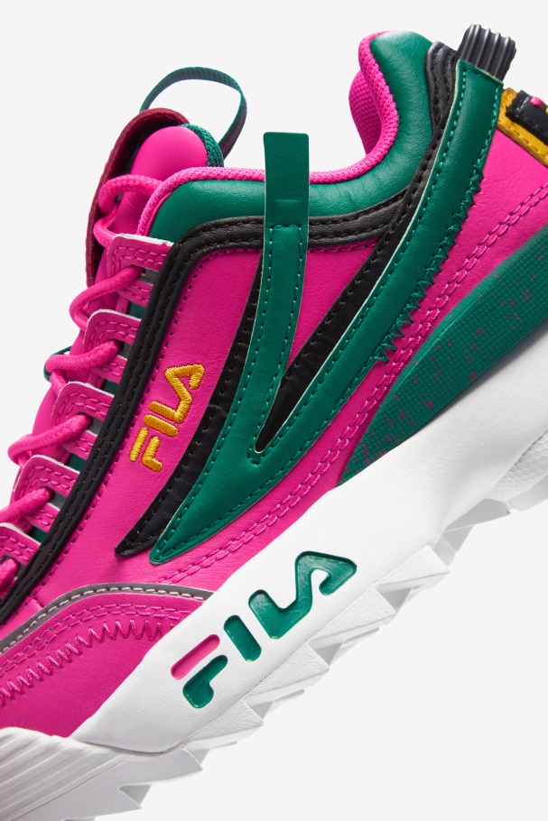 Fila Big Kids\ Disruptor 2 Exp Rosa Brilhante/verde/ouro
