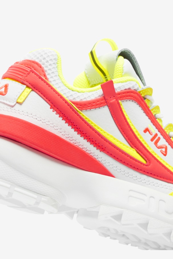 Fila Branco/coral Ardente/amarelo Disruptor Infantil 2 Exp