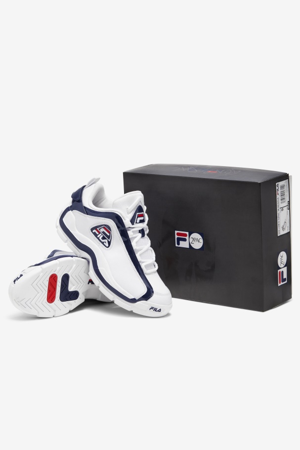 Fila Branco/marinho/vermelho Grant Hill 2 Baixo X 2pac \96 Reedição