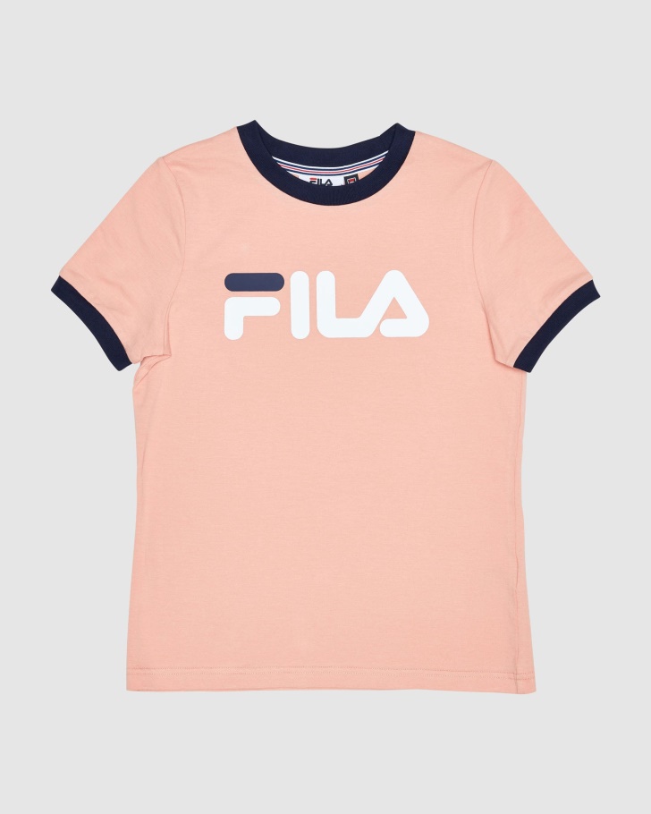 Fila Camiseta Ringer Clássica Para Menina Mellow Rose