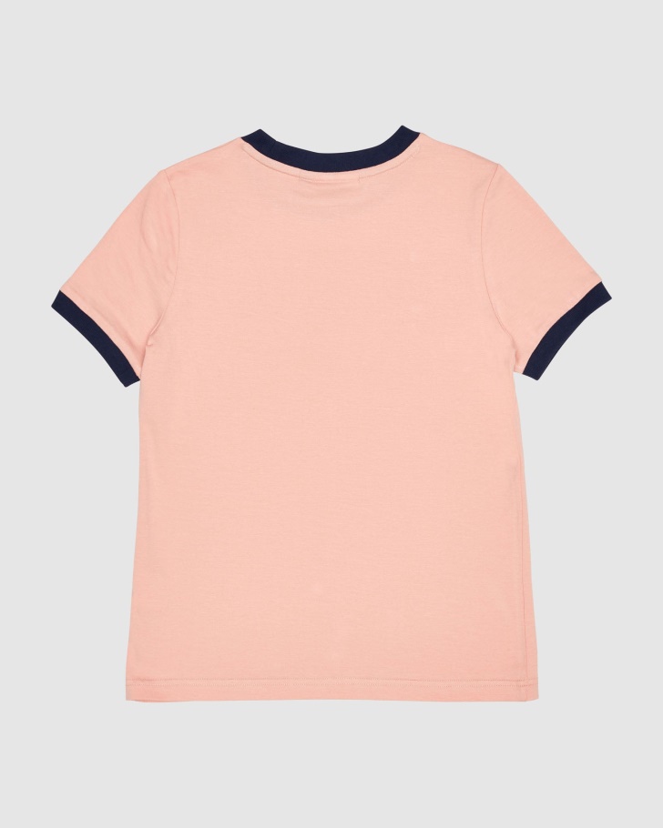 Fila Camiseta Ringer Clássica Para Menina Mellow Rose