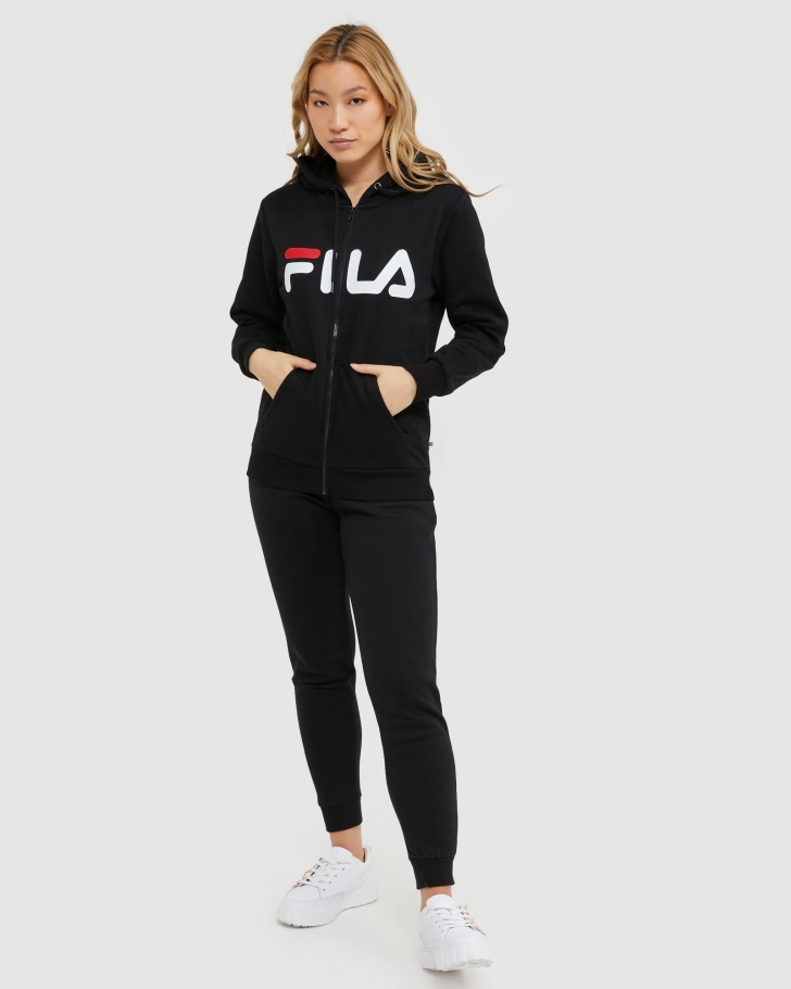 Fila Clássica Jaqueta Unissex Com Zíper Preto