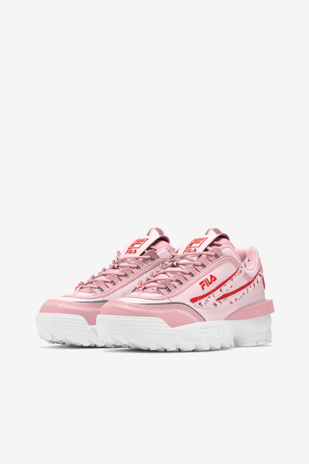 Fila Coral Blush/rosa/branco Disruptor Feminino 2 Exp