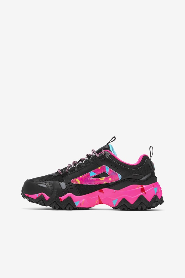Fila Feminina Oakmont Tr Preto/rosa Glo/bluefish
